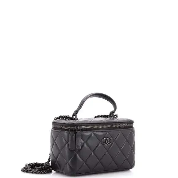 Chanel So Black Top Handle Vanity Case #243937C46B - Picture 2 of 8